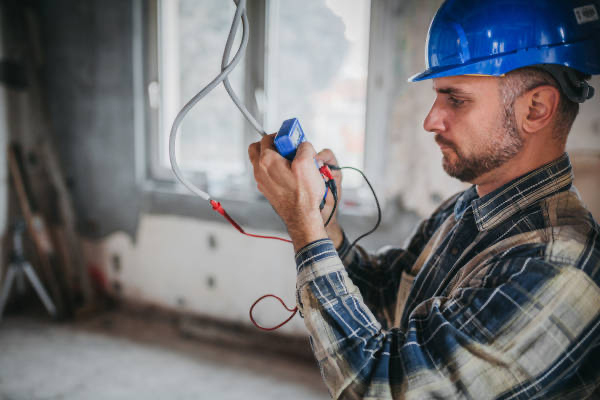 Professional electrician installing switchboard upgrade for stable power supply in Melbourne business